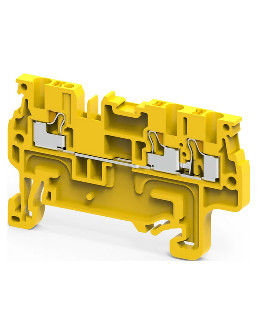 Altech CP1.5/3/Y Yellow - Feed-Through, 3 Connection Terminal Block