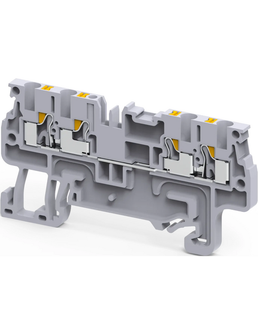 Altech CP1.5/4 Grey - Feed-Through, 4 Connection Terminal Block
