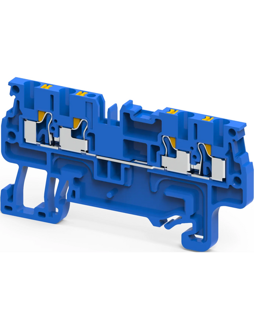 Altech CP1.5/4/BU Blue - Feed-Through, 4 Connection Terminal Block