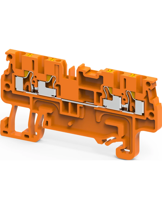Altech CP1.5/4/O Orange - Feed-Through, 4 Connection Terminal Block
