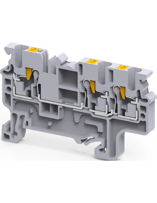 Altech CP2.5/3 Grey - Feed-Through, 3 Connection Terminal Block