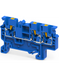 Altech CP2.5/3/BU Blue - Feed-Through, 3 Connection Terminal Block