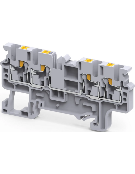 Altech CP2.5/4 Grey - Feed-Through, 4 Connection Terminal Block