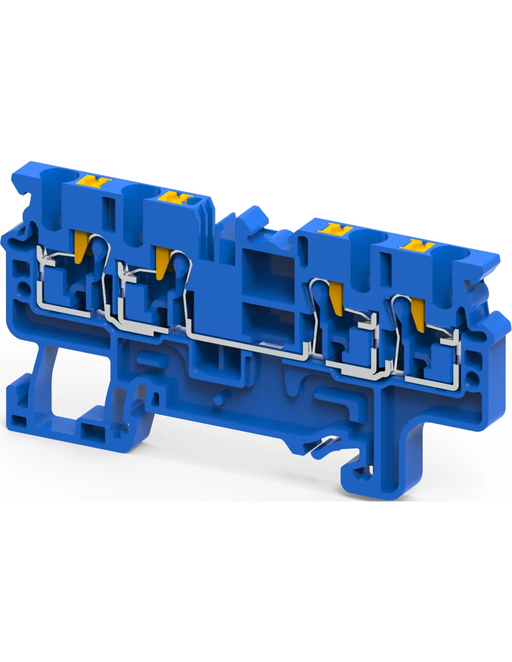 Altech CP2.5/4/BU Blue - Feed-Through, 4 Connection Terminal Block