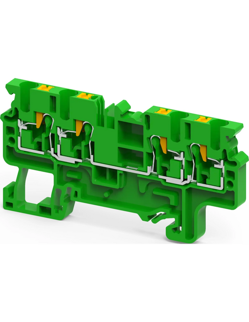 Altech CP2.5/4/G Green - Feed-Through, 4 Connection Terminal Block