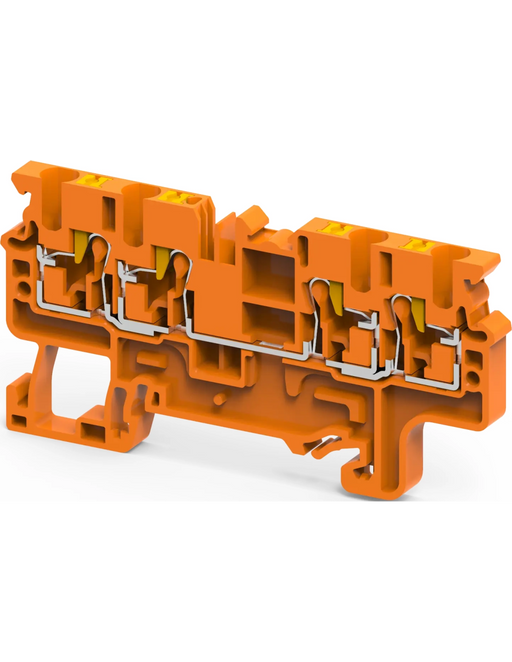 Altech CP2.5/4/O Orange - Feed-Through, 4 Connection Terminal Block