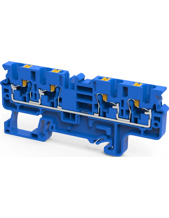 Altech CP4/4/BU Feed-Through, 4 Connection Terminal Block