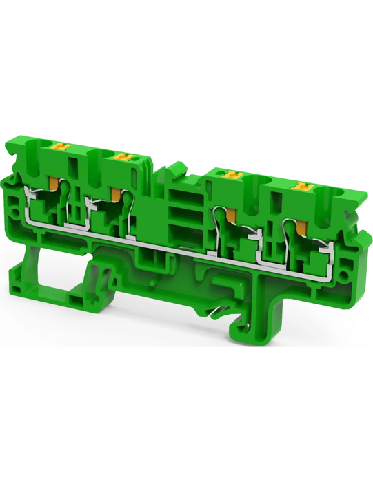 Altech CP4/4/G Feed-Through, 4 Connection Terminal Block