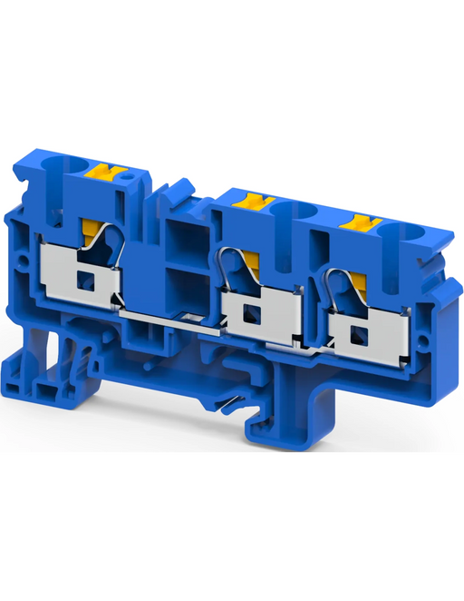 Altech CP6/10/3/BU Feed-Through, 3 Connection Terminal Block