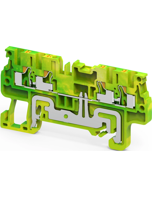 Altech CPG1.5/4 Yellow/Green - 4 Connection Ground Terminal Block