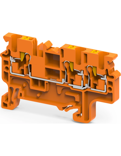 Altech CP2.5/3/O Orange - Feed-Through, 3 Connection Terminal Block