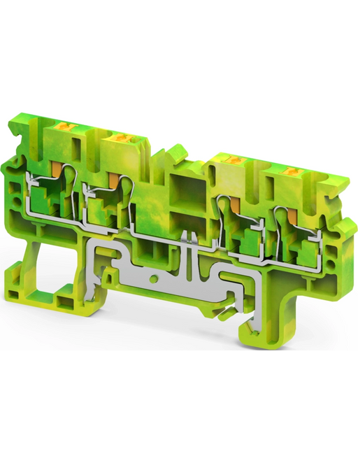 Altech CPG2.5/4 Yellow/Green - 4 Connection Ground Terminal Block
