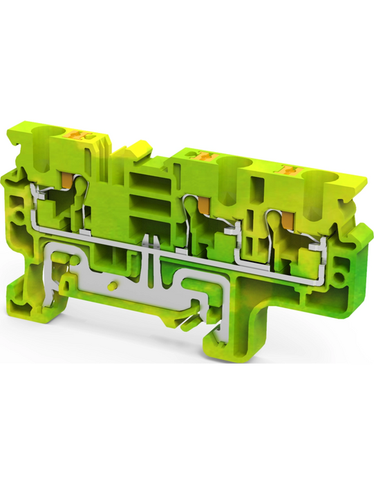 Altech CPG4/3 Yellow/Green - 3 Connection Ground Terminal Block