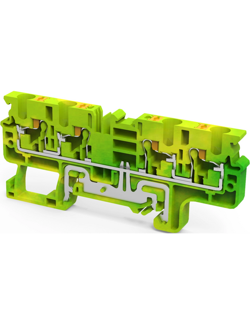 Altech CPG4/4 Yellow/Green - 4 Connection Ground Terminal Block