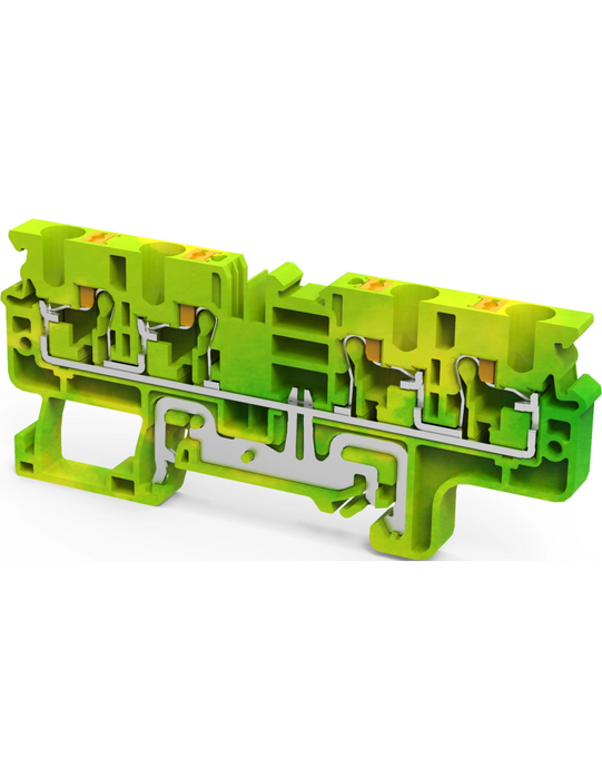 Altech CPG4/4 Yellow/Green - 4 Connection Ground Terminal Block