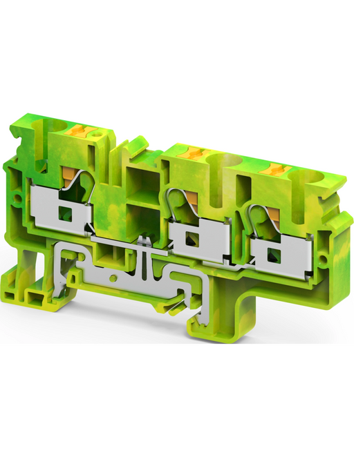 Altech CPG6/10/3 Yellow/Green - 3 Connection Ground Terminal Block