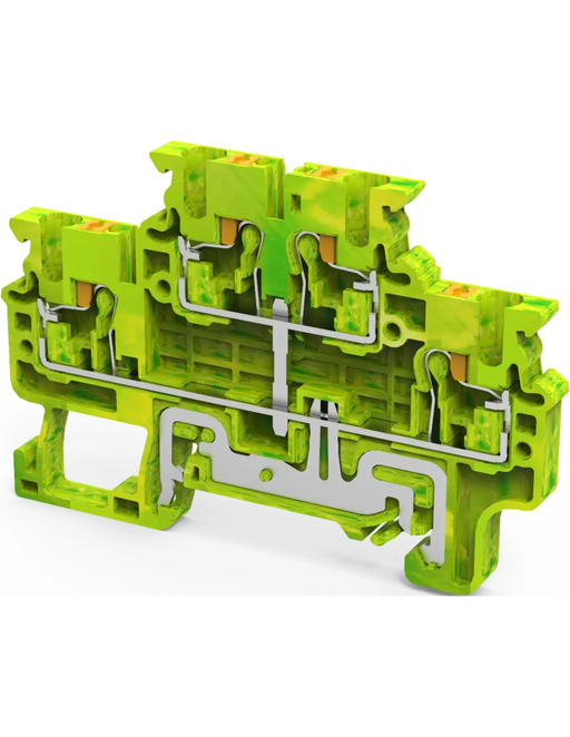 Altech CPDLG2.5(I.S) Yellow/Green - Ground Terminal Block, Internally Shorted