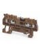 Altech CP1.5/4/DB Brown - Feed-Through, 4 Connection Terminal Block