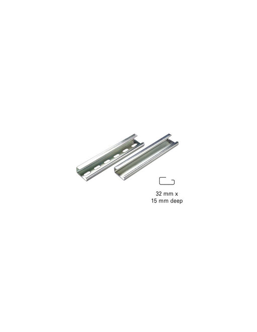 Altech 2511160/1M Perforated Zinc-Plated Steel DIN Rail for Terminal Blocks