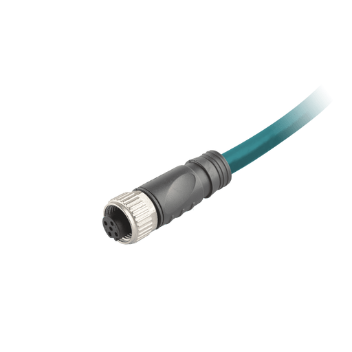 Profibus Cordset, Single-ended, M12 B-coded 2-pin Female Straight, with PUR blue jacket 2x 24 AWG 5 million bending cycles Cable, 3m