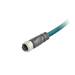 Profibus Cordset, Single-ended, M12 B-coded 2-pin Female Straight, with PUR blue jacket 2x 24 AWG 5 million bending cycles Cable, 3m