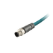 Profibus Cordset, Single-ended, M12 B-coded 2-pin Male Straight, with PUR blue jacket 2x 24 AWG 5 million bending cycles Cable, 3m