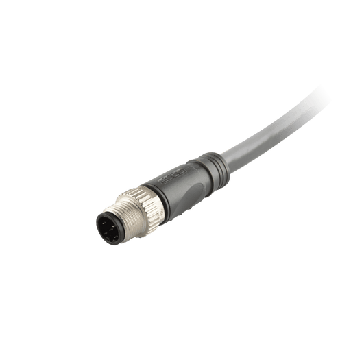 Sensor-Actuator Cordset, Single-ended, M12 A-code 5-pin Straight Male, with PUR grey jacket 0.34mm² (22 AWG) 5 million bending cycles cable, 6 m