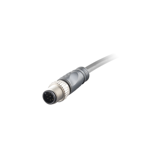 Sensor-Actuator Cordset, Single-ended, M12 A-code 8-pin Straight Male, with PUR grey jacket 0.25mm² (24 AWG) Shielded 5 million bending cycles cable, 6 m