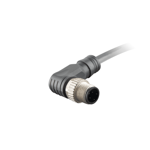 Sensor-Actuator Cordset, Single-ended, M12 A-code 4-pin Angled Male, with PVC grey jacket 0.34mm² (22 AWG) cable, 5 m