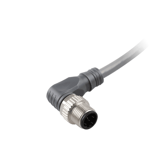 Sensor-Actuator Cordset, Single-ended, M12 A-code 5-pin Angled Male, with PUR grey jacket 0.34mm² (22 AWG) Shielded 5 million bending cycles cable, 2 m