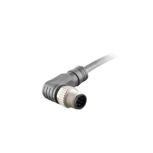 Sensor-Actuator Cordset, Single-ended, M12 A-code 8-pin Angled Male, with PVC grey jacket 0.25mm² (24 AWG) cable, 2 m