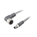 Sensor-Actuator Cordset, Double-ended, M12 A-code 3-pin Angled Female, to M8 A-code 3-pin Straight Male, with PVC grey jacket 0.34mm² (22 AWG) cable, 3 m