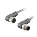 Sensor-Actuator Cordset, Double-ended, M12 A-code 4-pin Angled Female, to M12 A-code 4-pin Angled Male, with PVC grey jacket 0.34mm² (22 AWG) cable, 2 m