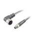 Sensor-Actuator Cordset, Double-ended, M12 A-code 4-pin Angled Female, to M8 A-code 4-pin Straight Male, with PVC grey jacket 0.34mm² (22 AWG) cable, 10 m