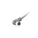 Sensor-Actuator Cordset, Single-ended, M8 A-code 3-pin Angled Female, with PUR grey jacket 0.25mm² (24 AWG) 5 million bending cycles cable, 5 m