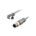 Sensor-Actuator Cordset, Double-ended, M8 A-code 4-pin Angled Female, to M12 A-code 4-pin Straight Male, with PUR grey jacket 0.25mm² (24 AWG) 5 million bending cycles cable, 3 m