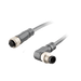 Sensor-Actuator Cordset, Double-ended, M12 A-code 12-pin Straight Female, to M12 A-code 12-pin Angled Male, with PVC grey jacket 0.25mm² (24 AWG) cable, 5 m