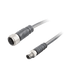 Sensor-Actuator Cordset, Double-ended, M12 A-code 3-pin Straight Female, to M8 A-code 3-pin Straight Male, with PUR grey jacket 0.25mm² (24 AWG) 5 million bending cycles cable, 5 m