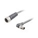 Sensor-Actuator Cordset, Double-ended, M12 A-code 3-pin Straight Female, to M8 A-code 3-pin Angled Male, with PUR grey jacket 0.25mm² (24 AWG) 5 million bending cycles cable, 2 m