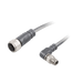 Sensor-Actuator Cordset, Double-ended, M12 A-code 4-pin Straight Female, to M8 A-code 4-pin Angled Male, with PVC grey jacket 0.34mm² (22 AWG) cable, 2 m