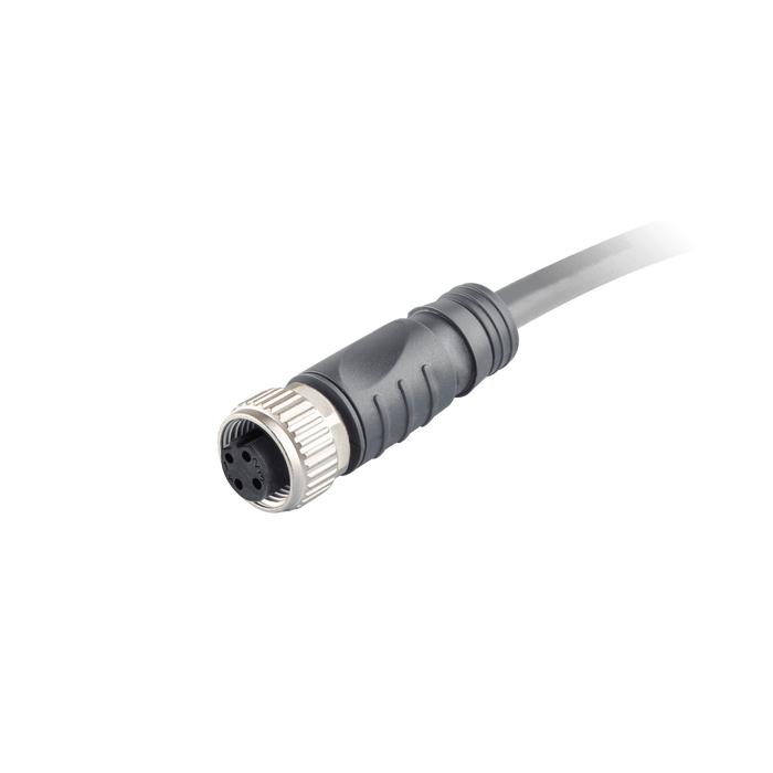 Sensor-Actuator Cordset, Single-ended, M12 A-code 4-pin Straight Female, with PVC grey jacket 0.34mm² (22 AWG) cable, 7 m