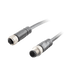 Sensor-Actuator Cordset, Double-ended, M12 A-code 8-pin Straight Female, to M12 A-code 8-pin Straight Male, with PUR grey jacket 0.25mm² (24 AWG) Shielded 5 million bending cycles cable, 2 m