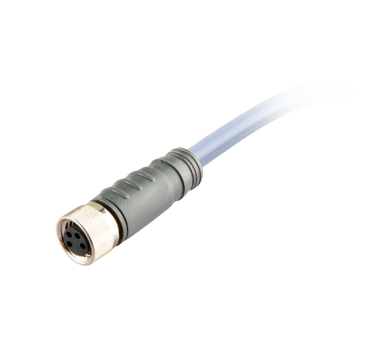 Sensor-Actuator Cordset, Double-ended, M8 A-code 4-pin Straight Female, to M8 A-code 3-pin Straight Male, with PUR grey jacket 0.25mm² (24 AWG) 5 million bending cycles cable, 10 m