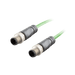 Ethernet Cordset,Double-ended, M12 D-code 4-pin Straight Male,to M12 D-code 4-pin Straight Male,With PUR green jacket 1 × 4 × 0.14 mm² (26 AWG) 5 million bending cycles Cable,1.5 m