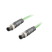Ethernet Cordset,Double-ended, M8 D-code 4-pin Straight Male,to M8 D-code 4-pin Straight Male,With PUR green jacket 1 × 4 × 0.14 mm² (26 AWG) 5 million bending cycles Cable,10m