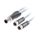 Y-Splitter, M12 A-code 4-pin Straight Male, to 2x M12 A-code 3-pin Straight Female, with PVC grey jacket 3 x 0.34mm² (22 AWG) Cable , 7 m/7 m