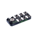 Passive Distribution Box, M12, 6-port, 1 signal with PNP LED, with M12 connector connection 