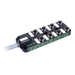 Passive Distribution Box, M12, 8-port, 2 signals with PNP LED, with PUR grey Cable, 25m