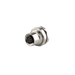 Flange-Mount Bulkhead Connector, without cable, M12 A-code 8-pin Straight Female, M16 Hole dimension, Front mount