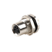 Flange-Mount Bulkhead Connector, without cable, M8 A-code 4-pin Straight Female, M11 Hole dimension, Front mount